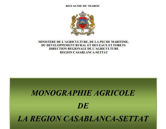 <span>Monographie agricole Casablanca-Settat</span>
